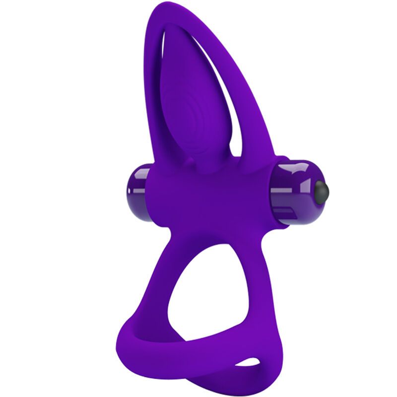 PRETTY LOVE - ANELLO VIBRATORE 10 VIBRAZIONI IN SILICONE VIOLETTO FOR HIM