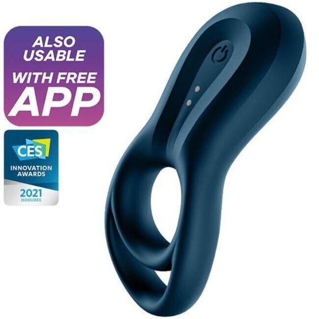 SATISFYER - APP VIBRATORE AD ANELLO EPIC DUO BLU SATISFYER CONNECT