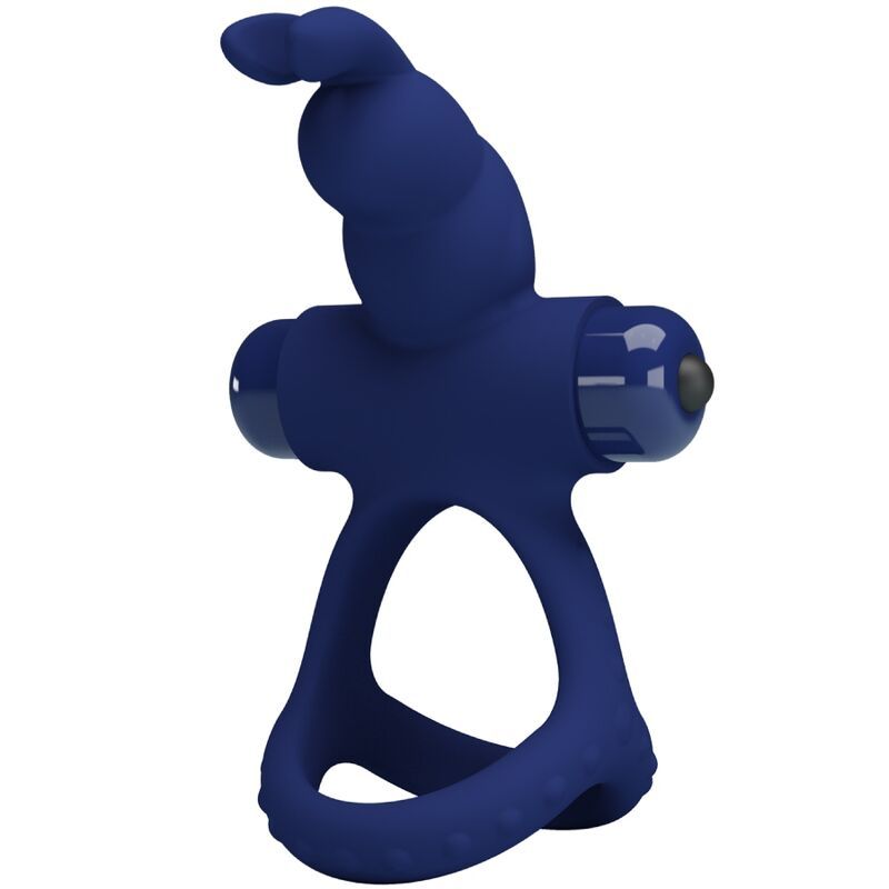 PRETTY LOVE - LUCHITO ANELLO VIBRANTE DOPPIO CONIGLIO BLU FOR HIM