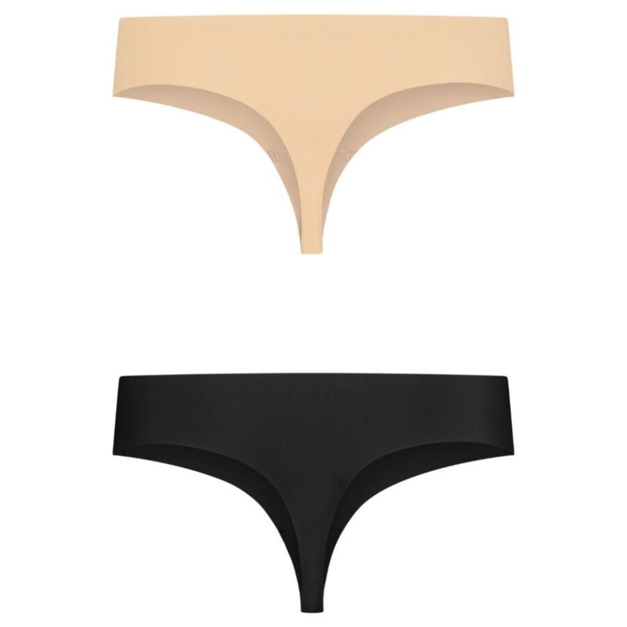 BYE-BRA - PACK 2 TANGAS INVISIBLES BEIGE Y NEGRO TALLA XXL BYE BRA - UNDERWEAR