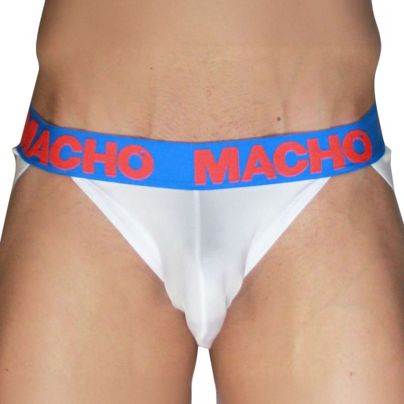 MACHO - MX29AZ BIANCO JOCK + BLU SCURO L MACHO UNDERWEAR