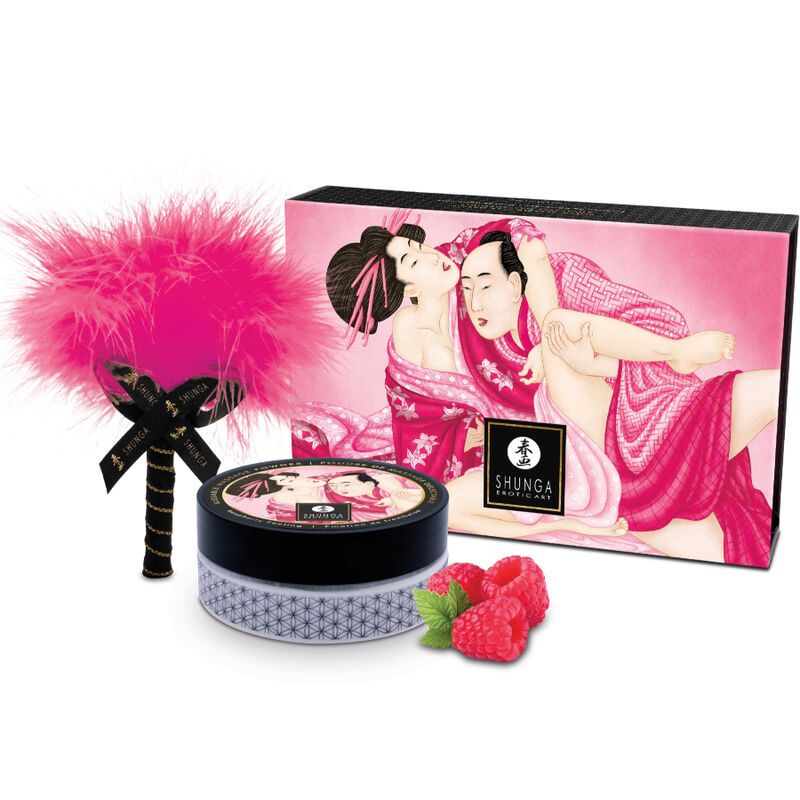 SHUNGA - KIT POLVERE DA MASSAGGIO ALIMENTARE LAMPONE SHUNGA BODY POWER