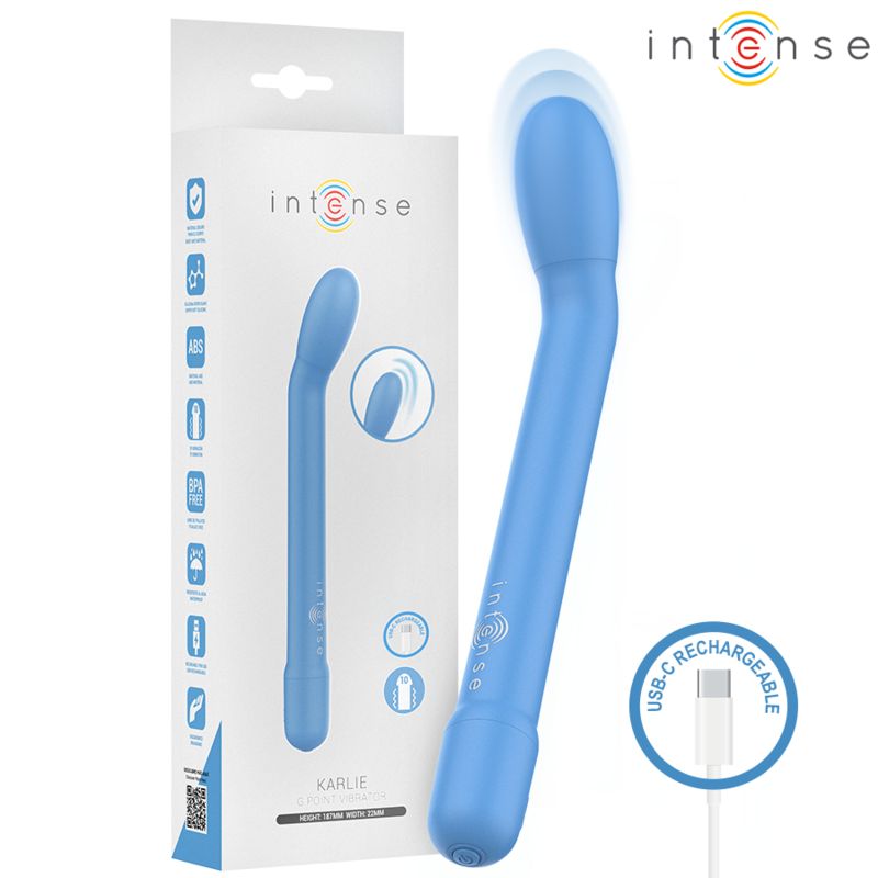 INTENSE - KARLIE STIMOLATORE PUNTO G RICARICABILE BLU INTENSE HIGH TECH