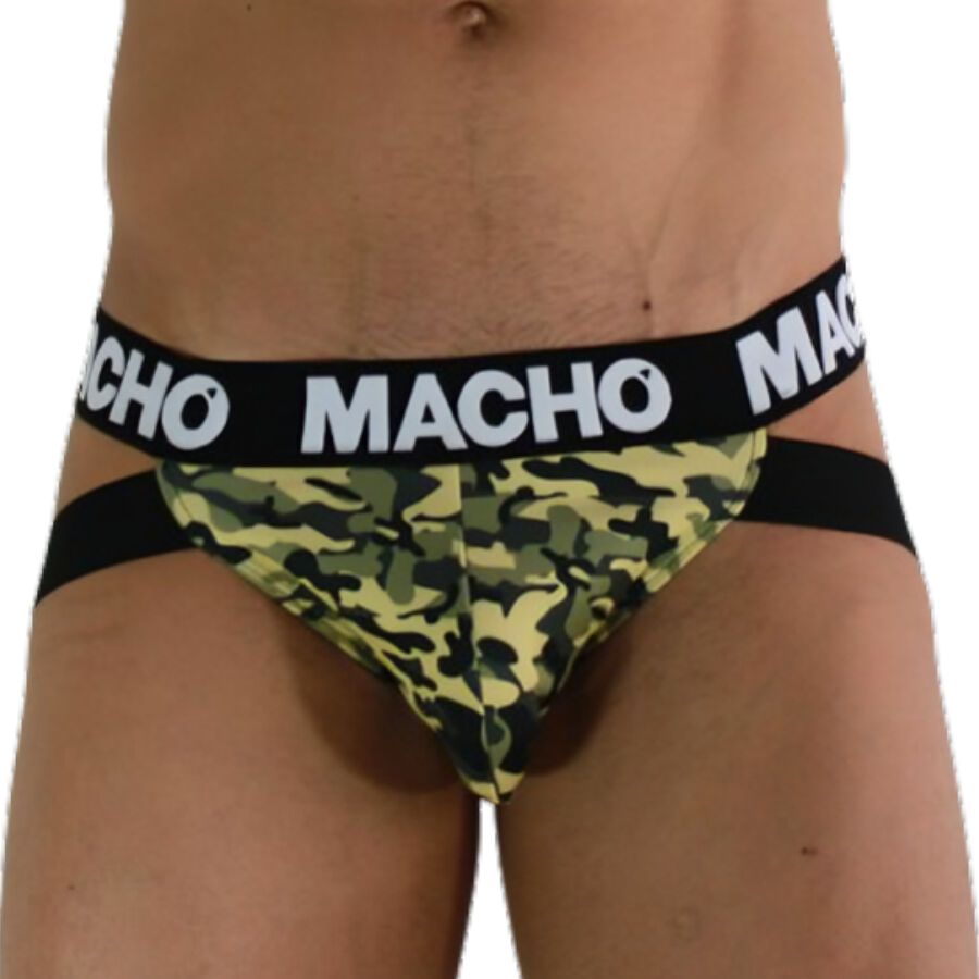MACHO - MX28MV JOCK VERDE MILITARE L MACHO UNDERWEAR
