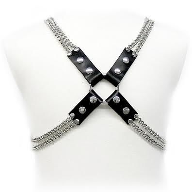 LEATHER BODY - IMBRACATURA A CATENA LEATHER BODY