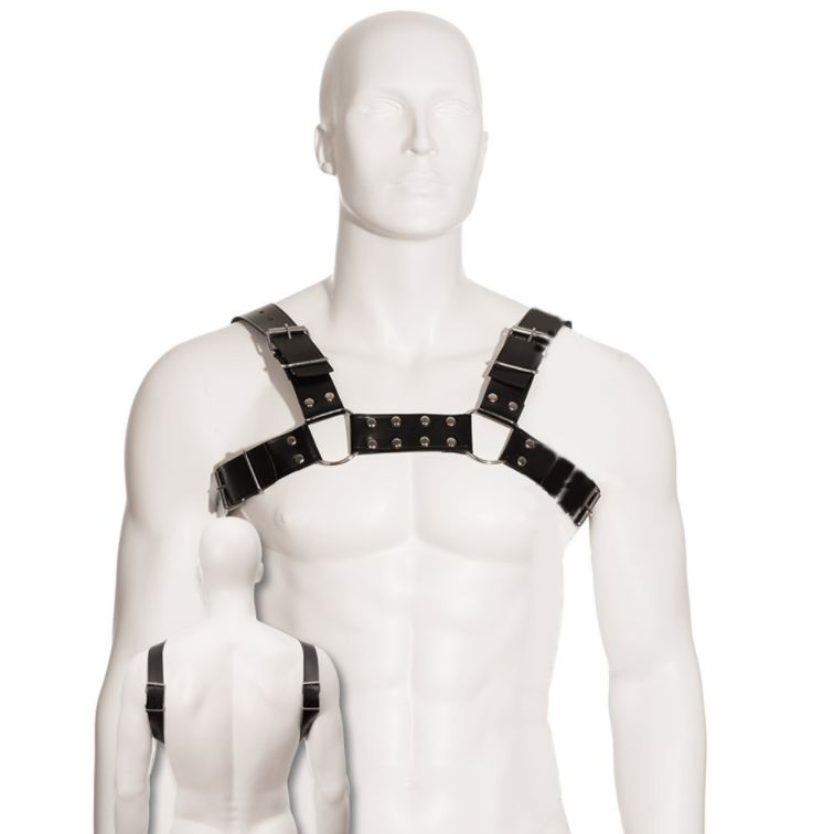 LEATHER BODY - IMBRACATURA PER BULL DOG NERA LEATHER BODY