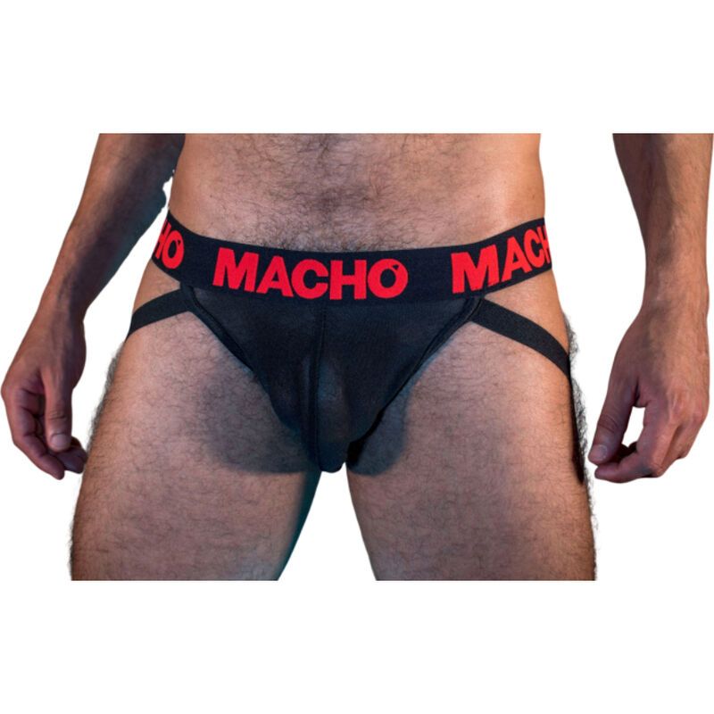 MACHO - MX26X2 JOCK NERO/ROSSO M MACHO UNDERWEAR