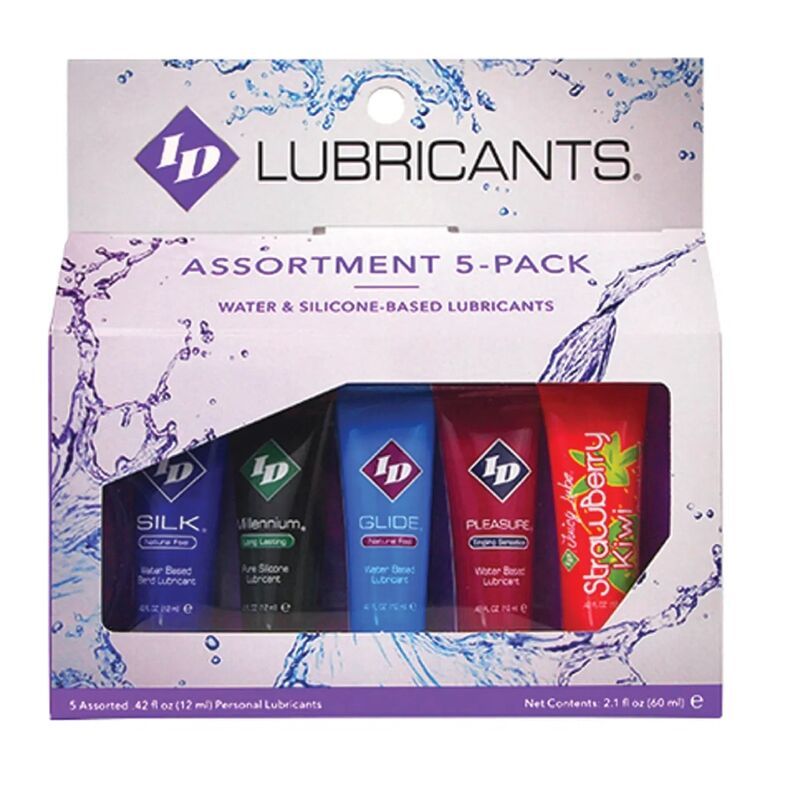 ID JUICY LUBE - CONFEZIONE ASSORTITA DA 5 TUBI LUBRIFICANTI DA 12 ML ID JUICY LUBE