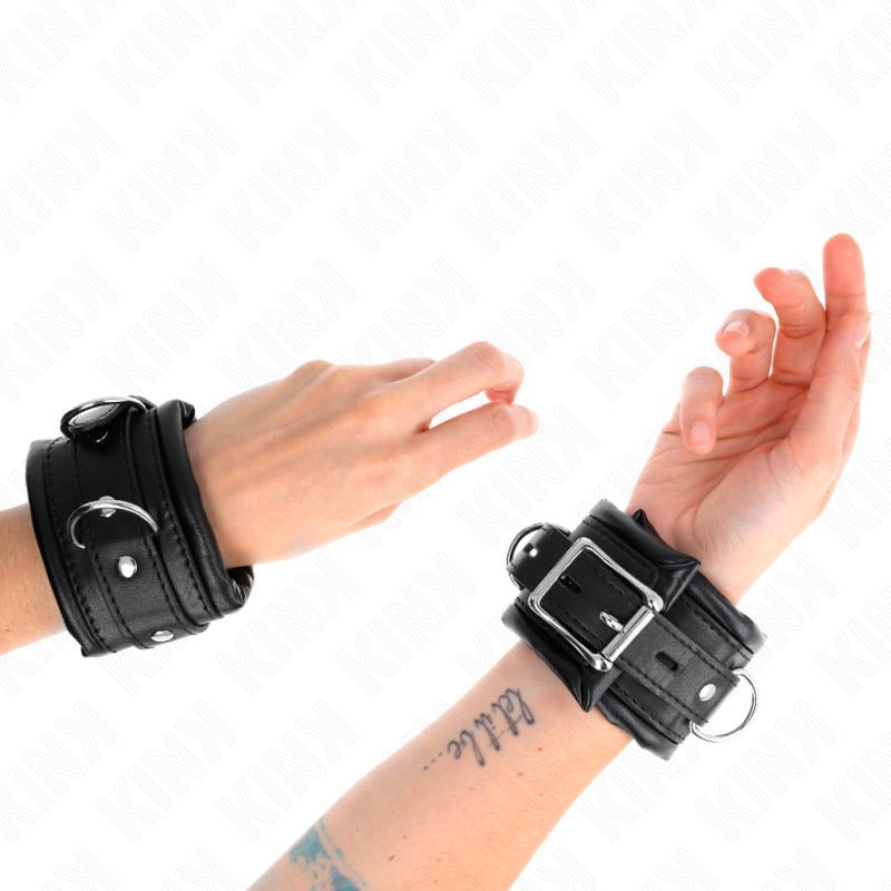 KINK - RESISTENZA DA POLSO PESANTE CON FODERA IN PELLICCIA NERA REGOLABILE 20-30 CM X 6 CM KINK WRIST RESTRAINT