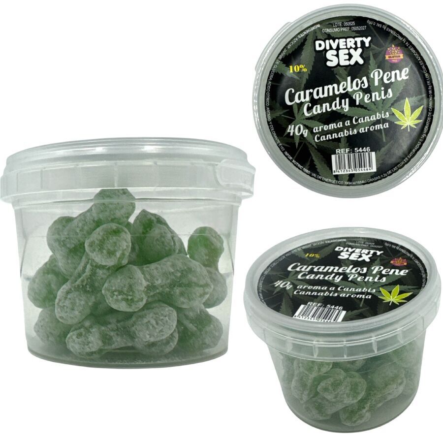 DIABLO GOLOSO - 20 CARAMELLE PER PENE AROMA CANNABIS DIABLO GOLOSO