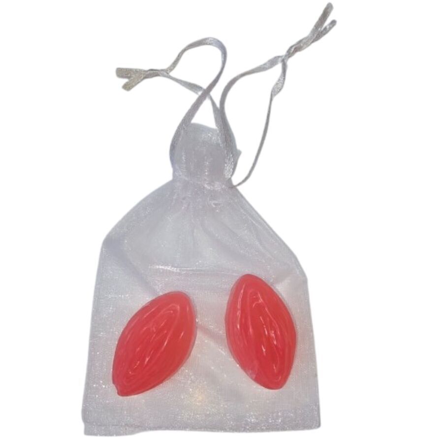 DIABLO PICANTE - 2 SAPONI PROFUMATI A FORMA DI VAGINA ROSSI DIABLO PICANTE