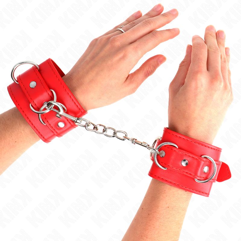 KINK - RESISTENZA DA POLSO CON 3 ANELLI A D REGOLABILE ROSSO 17,5-25 CM X 6 CM KINK WRIST RESTRAINT