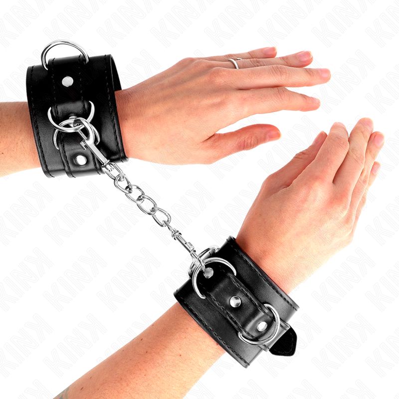 KINK - RESISTENZA DA POLSO CON 3 ANELLI A D REGOLABILE NERO 17,5-25 CM X 6 CM KINK WRIST RESTRAINT