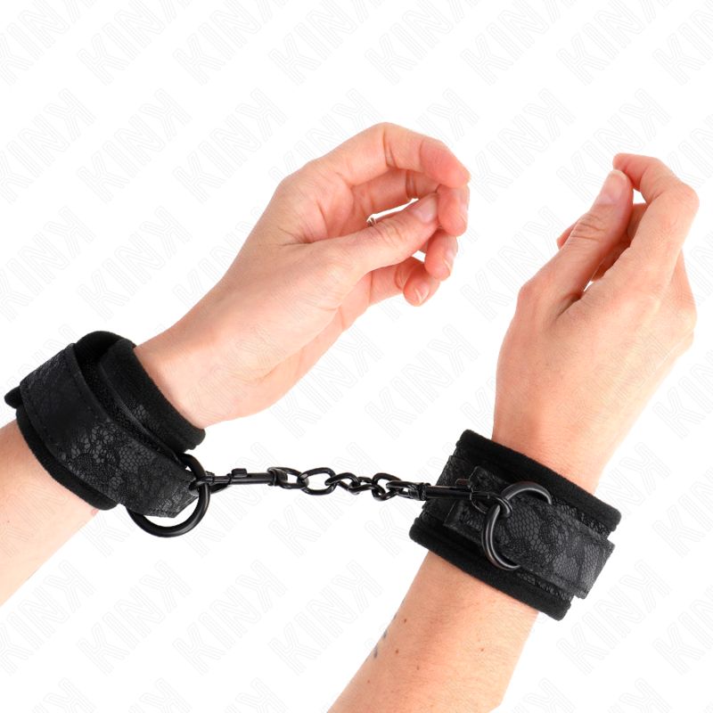 KINK - POLSI RICOPERTI DI PIZZO SCURO IN NEOPRENE REGOLABILE NERO 20-29 CM X 5 CM KINK WRIST RESTRAINT