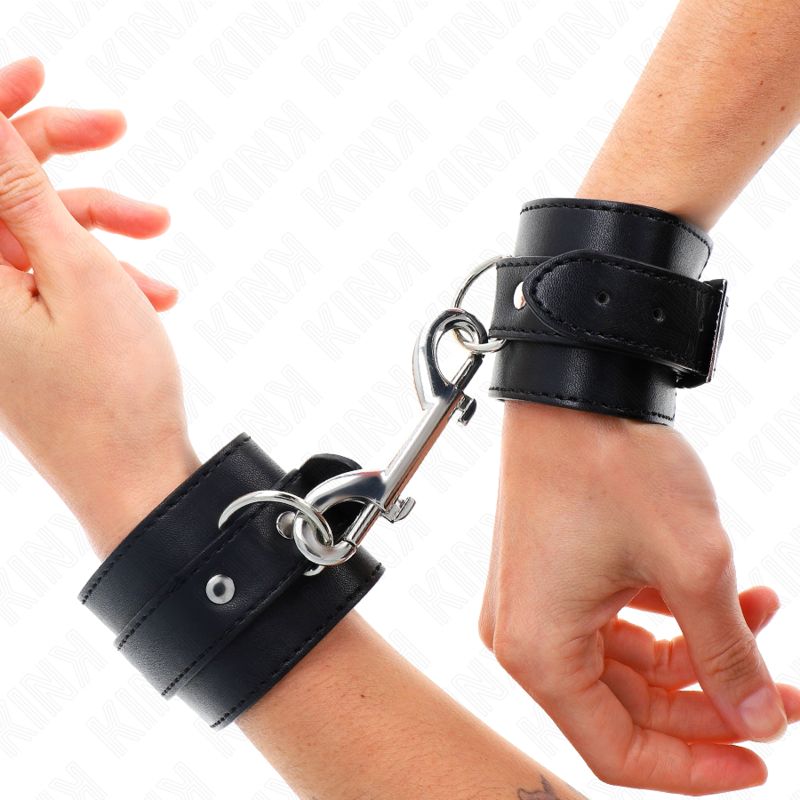 KINK - TENUTA DA POLSO-FILA DI RIVETTI SINGOLA E FIBBIA GRANDE NERA REGOLABILE 17-28 CM X 5 CM KINK WRIST RESTRAINT