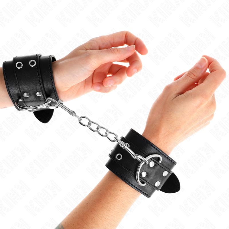 KINK - REGTINO DA POLSO DOPPIA FIBBIA NERO REGOLABILE 19-26 CM KINK WRIST RESTRAINT