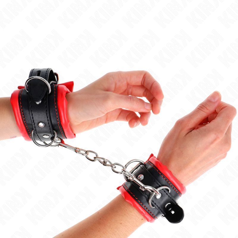 KINK - RESISTENZA DA POLSO PESANTE CON FODERA IN PELLICCIA ROSSA REGOLABILE 20-30 CM X 6 CM KINK WRIST RESTRAINT