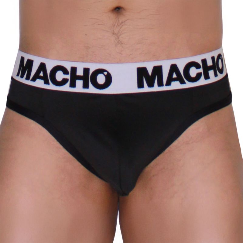 MACHO - MTG002 PERIZOMA NERO/NERO S MACHO UNDERWEAR