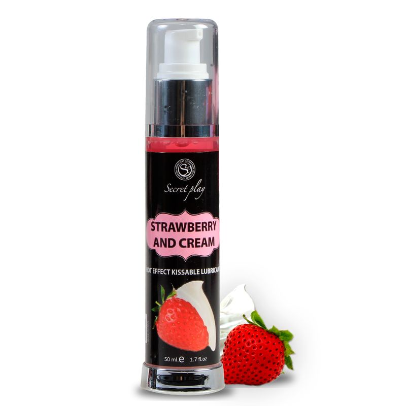 SECRETPLAY - LUBRIFICANTE 2-1 EFFETTO CALORE FRAGOLA E CREMA 50 ML SECRETPLAY COSMETIC
