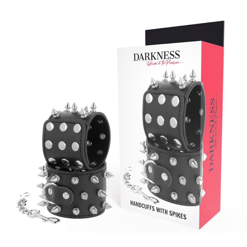 DARKNESS - MANETTE CON TESCHI E OSSA NERE CON SPUNTE DARKNESS BONDAGE