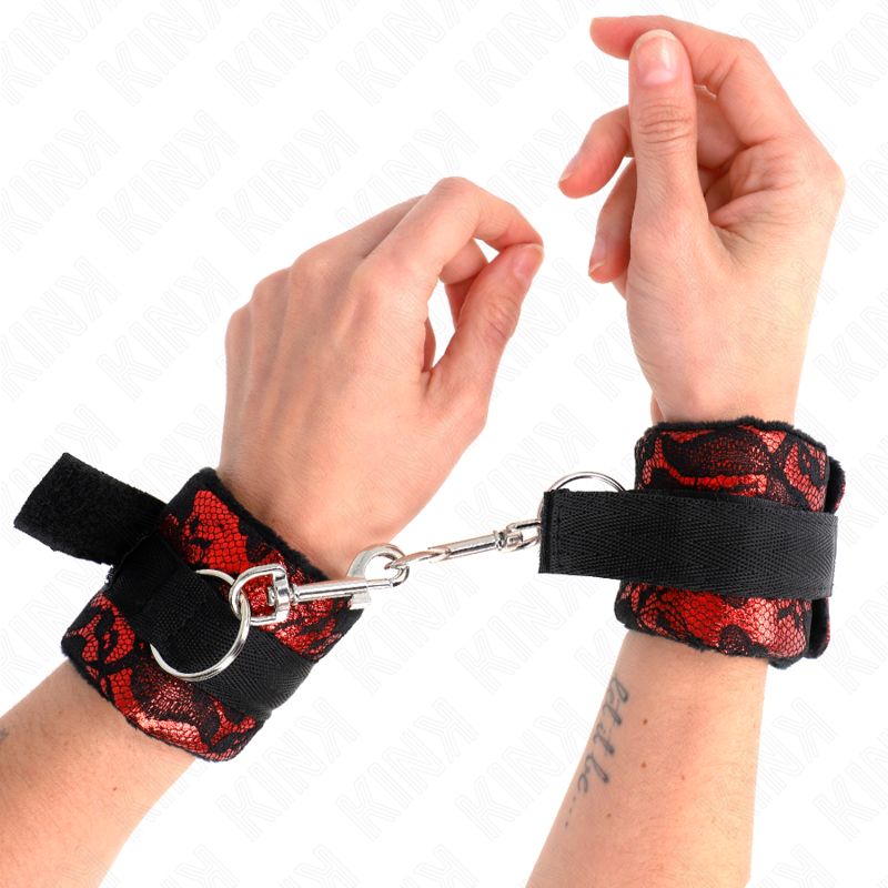 KINK - POLSO SCANDALO ROSSO-NERO KINK WRIST RESTRAINT