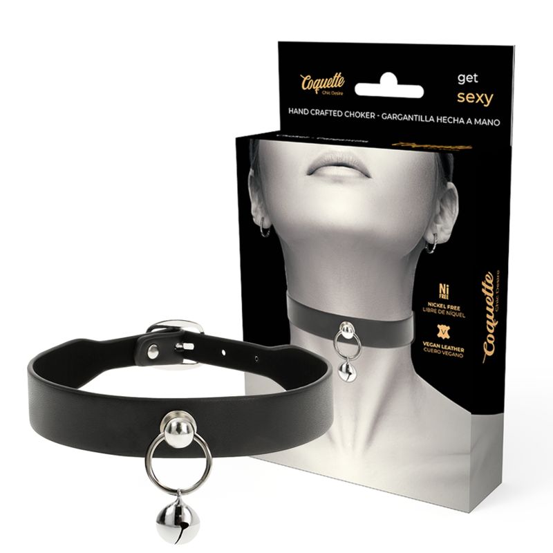COQUETTE CHIC DESIRE - COLLANA IN PELLE VEGANA ACCESSORIO DONNA SONAGLIO/CERCHIO COQUETTE ACCESSORIES