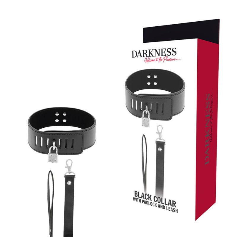 DARKNESS - COLLARE BDSM CON CHIUSURA NERA DARKNESS BONDAGE