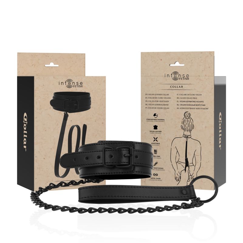 INTENSE - FETISH COLLARE IN PELLE VEGANA INTENSE FETISH