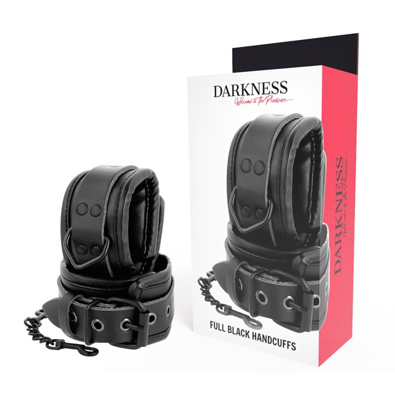 DARKNESS - MANETTE REGOLABILI IN PELLE NERA DARKNESS BONDAGE