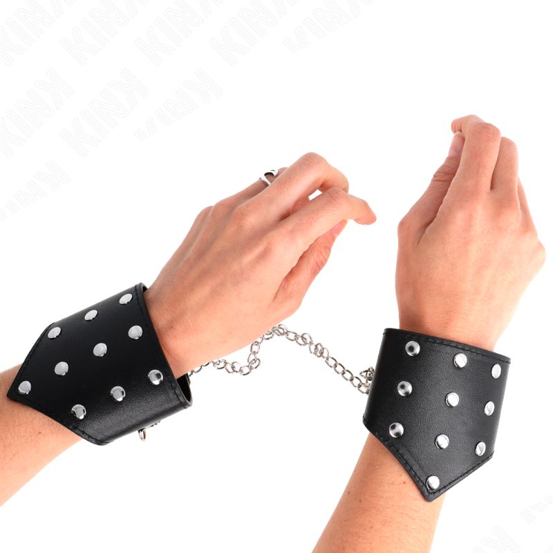 KINK - BRACCIALI STILE PUNTO NERO CON CATENA REGOLABILE 17-23 CM X 8,5 CM KINK WRIST RESTRAINT
