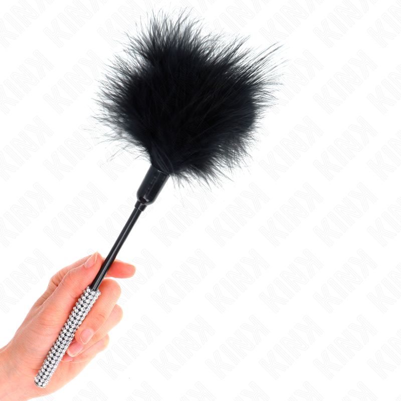 KINK - PIUME TICKLE CON MANICO STRASS 27 CM KINK IMPACT &amp; TOUCH