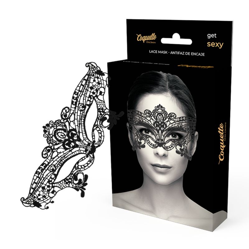 COQUETTE CHIC DESIRE - MASCHERA AMPIA IN PIZZO NERO COQUETTE ACCESSORIES