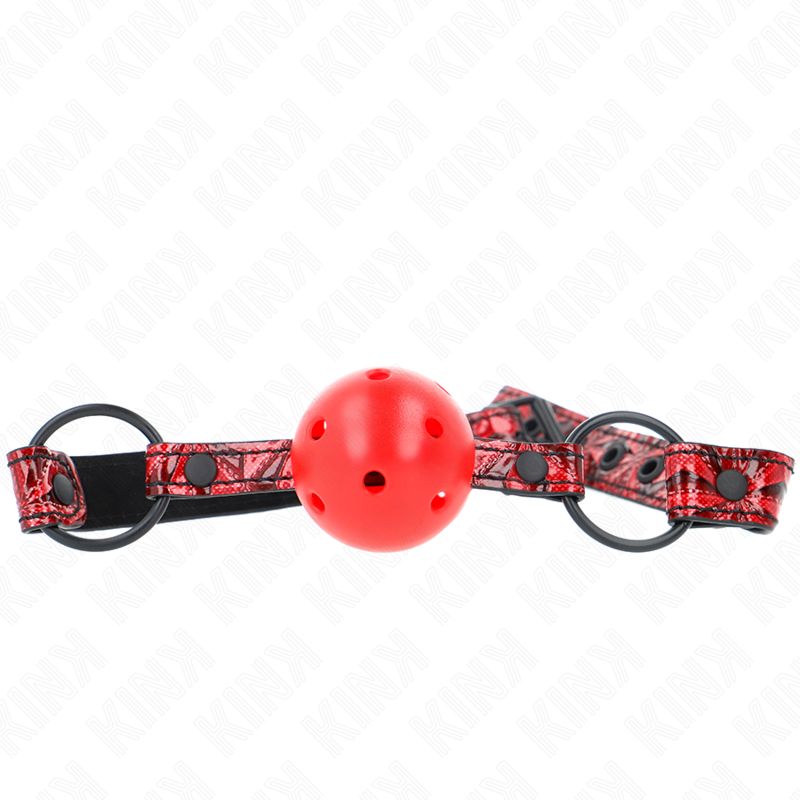 KINK - PALLA CON MOTIVO A DIAMANTI 4.5 CM MODELLO GAG 1 64.5 CM REGOLABILE 42-60 CM KINK COLLAR &amp; GAG