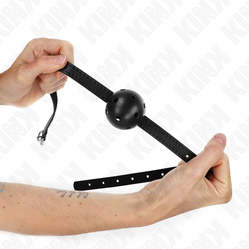 KINK - SIMPLICITY PALLA TRASPIRANTE NERA 4,5 CM BAVAGLIO 62 x 1,5 CM KINK COLLAR &amp; GAG