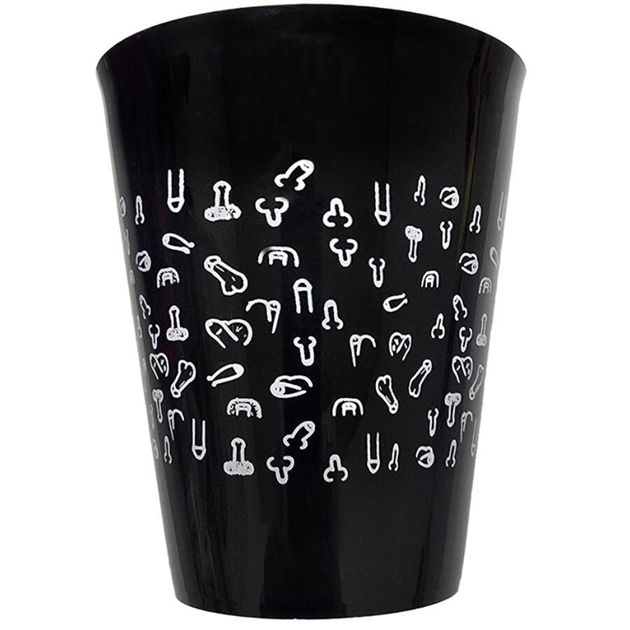 DIABLO PICANTE - TAZZA NERA 500 ML CON PENI BIANCHI DIABLO PICANTE