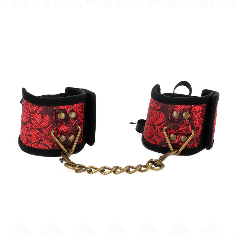 KINK - RESISTENZA DA POLSO SCANDALO DETTAGLI IN PIZZO ROSSO-NERO 24,5 CM X 6,5 CM KINK WRIST RESTRAINT