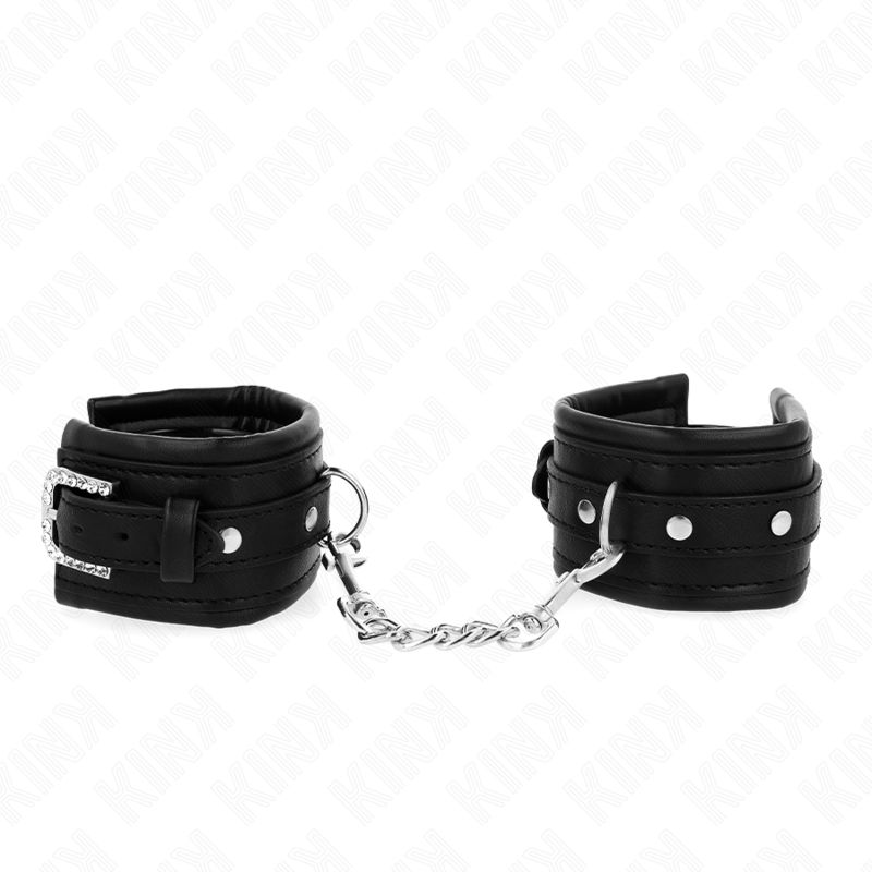 KINK - POGGIPOLSO CON FIBBIA STRASS NERO REGOLABILE 25-32 CM X 5,5 CM KINK WRIST RESTRAINT