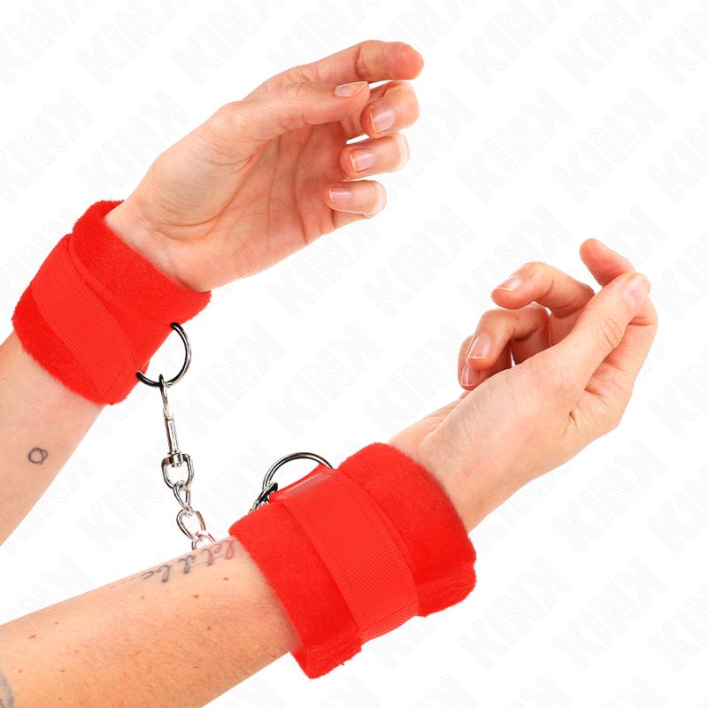 KINK - POLSINI IN PELLICCIA PER PRINCIPIANTI ROSSO 30 X 7 CM KINK WRIST RESTRAINT