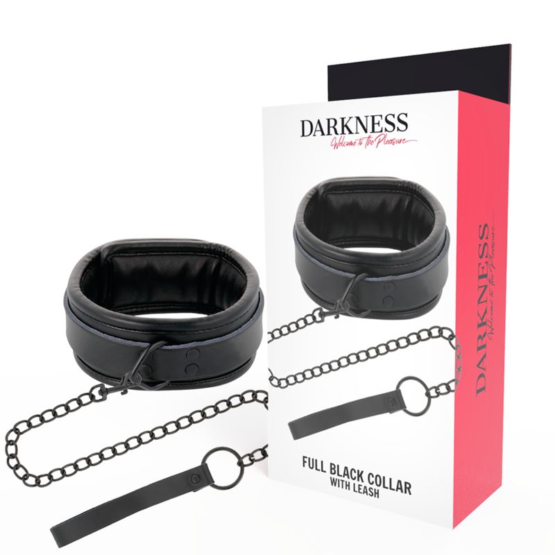 DARKNESS - COLLANA NERA CON CATENA DARKNESS BONDAGE