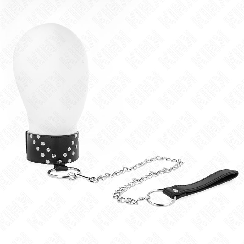 KINK - COLLANA CON CINTURA 65 CM CON RIVETTO A V REGOLABILE 36-43 CM X 5 CM KINK COLLAR &amp; GAG