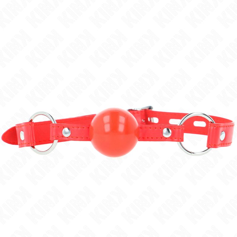 KINK - BALLA IN TPE 4 CM CON SERRATURA ROJO 60 x 2 CM KINK COLLAR &amp; GAG