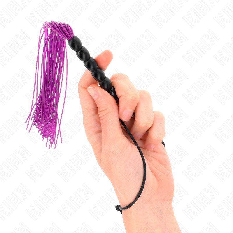 KINK - MINI FRUSTA IN SILICONE CON 6 PERLINE VIOLA 26 CM KINK IMPACT &amp; TOUCH