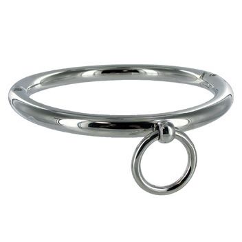 METAL HARD - COLLANA BDSM CON ANELLO 18CM METAL HARD
