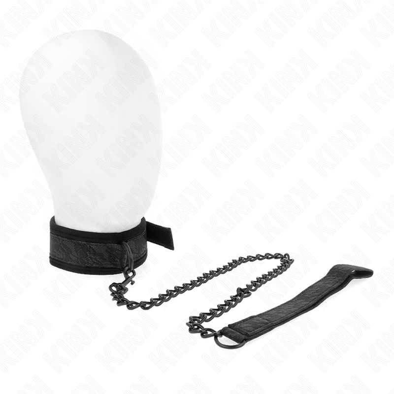 KINK - COLLARE MODELLO BASE CON GUINZAGLIO 77 CM MODELLO 5 REGOLABILE 34-54 CM X 5 CM KINK COLLAR &amp; GAG