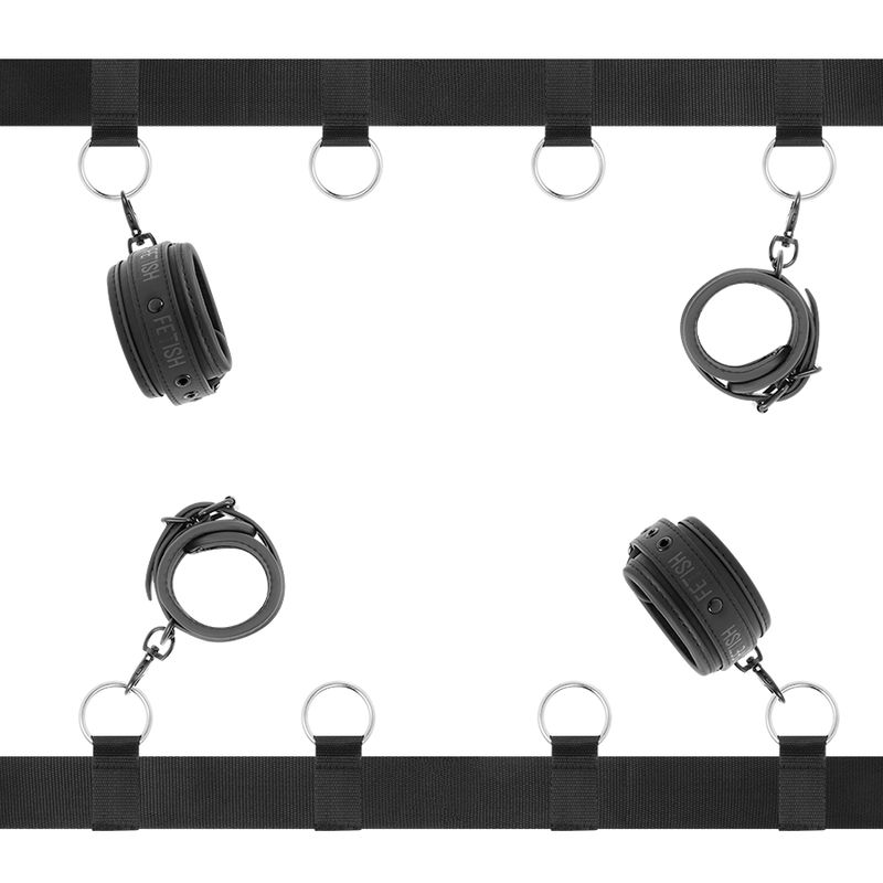 FETISH SUBMISSIVE - SET DI CRAVATTE DA LETTO CON FODERA IN NOPRENE FETISH SUBMISSIVE BONDAGE