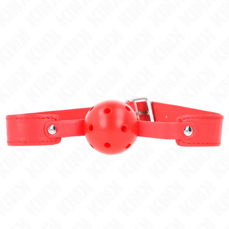 KINK - PALLA TRASPIRANTE ROSSA 4,5 CM BAVAGLIO 65 x 2,5 CM KINK COLLAR &amp; GAG