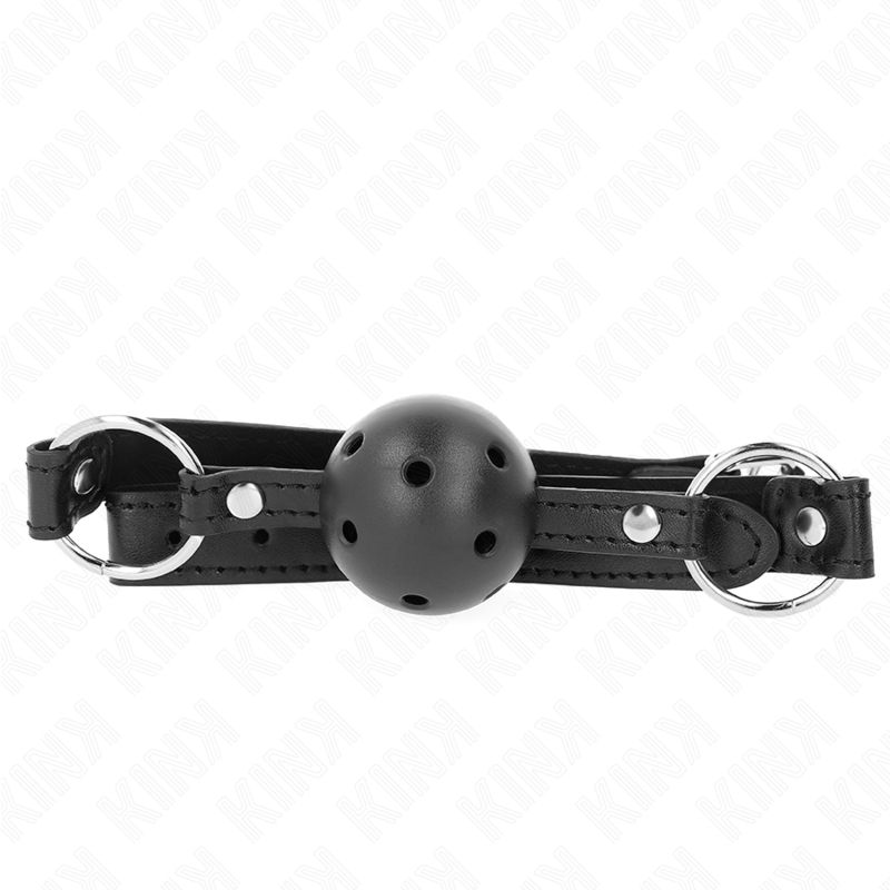 KINK - SFERA CAVA DURA NERA 4,5 CM MODELLO GAG 1 63,5 X 2 CM KINK COLLAR &amp; GAG