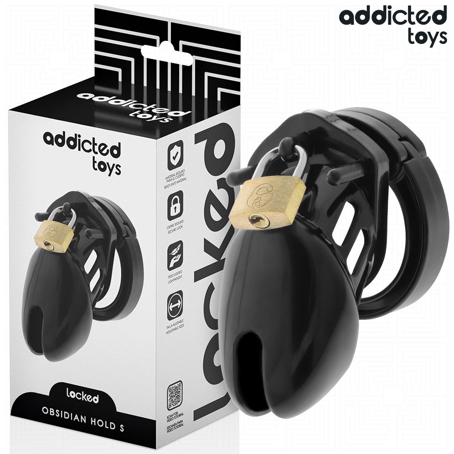 ADDICTED TOYS LOCKED - GABBIA PER PENE OBSIDIAN HOLD TAGLIA S ADDICTED TOYS LOCKED