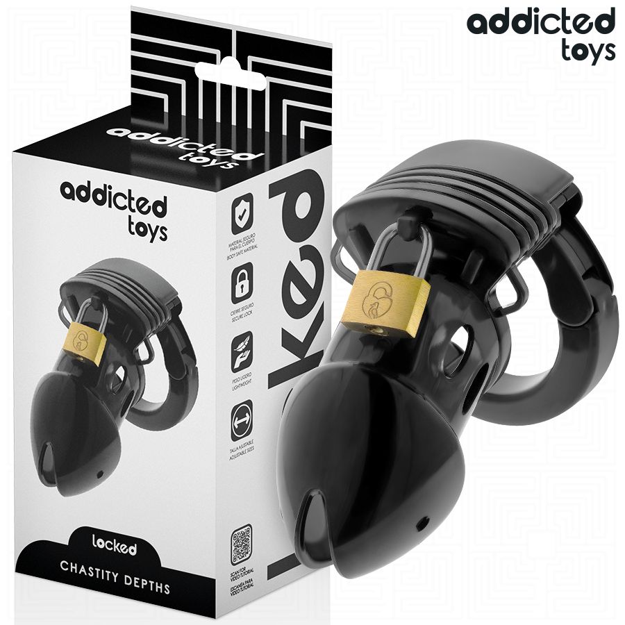 ADDICTED TOYS BLOCCATO - GABBIA PER PENE PROFONDA DI CASTITÀ 7,5 CM ADDICTED TOYS LOCKED