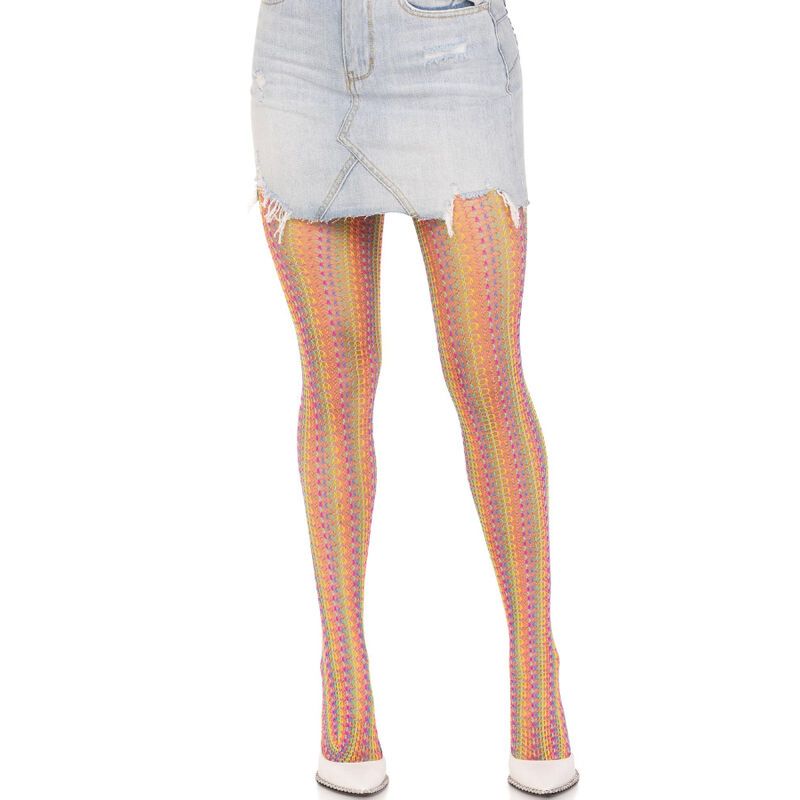 LEG AVENUE - CALZE ALL'UNCINETTO MULTICOLORE LEG AVENUE HOSIERY